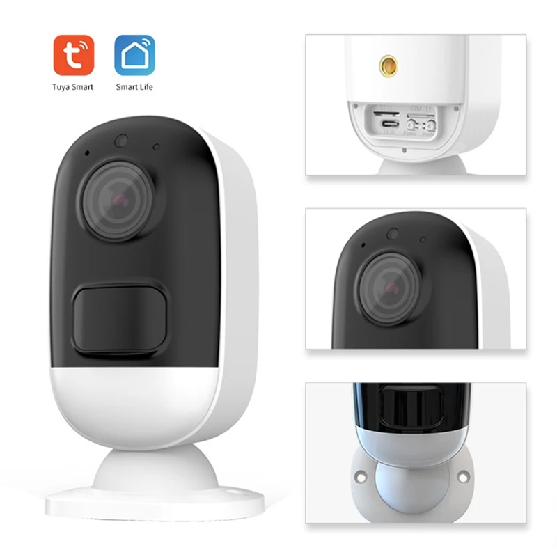 

WiFi Security Camera 3MP Indoor Outdoor Security Camera 2 Way Audio Night Vision IP66 Waterproof Wireless Powered Camera