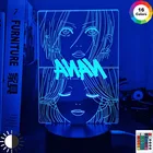 3d светильник, украшение для детской спальни, ночсветильник для манги, декор для комнаты, Настольная светодиодная Ночная лампа, Нана