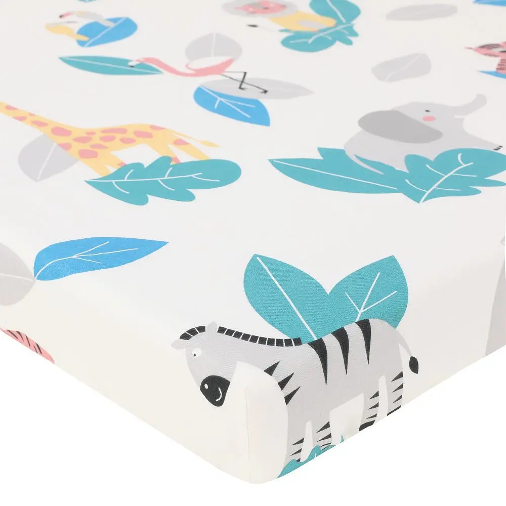 Детская Хлопковая натяжная простыня для детской кроватки мягкая детская с