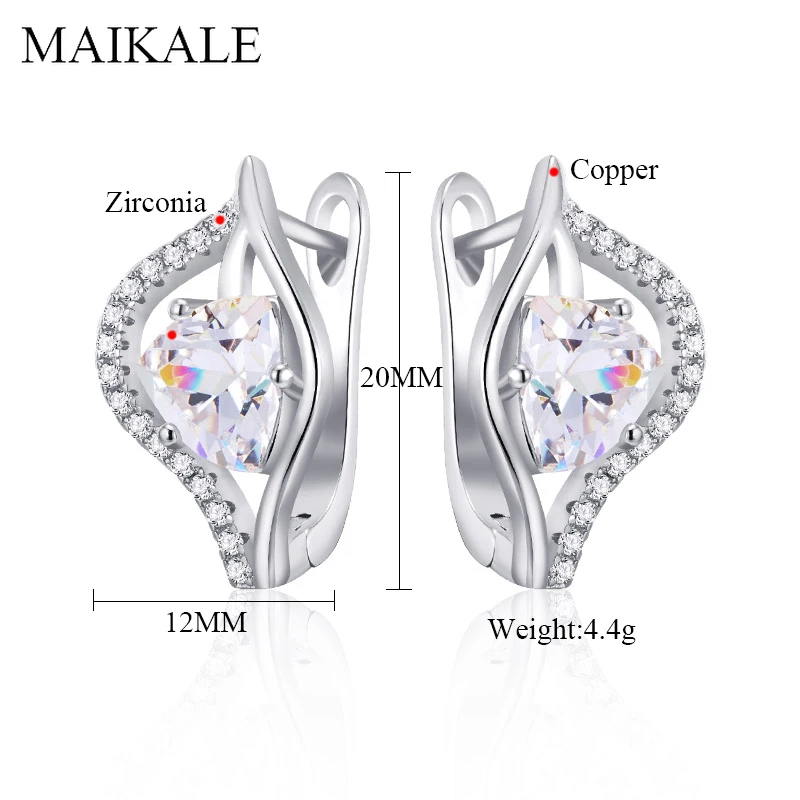 Женские серьги-пусеты MAIKALE геометрические серьги золотого и медного цвета с