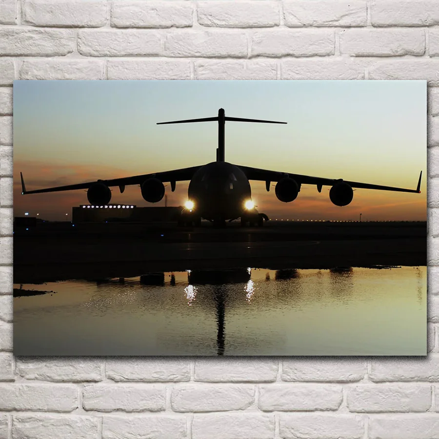 

C 17 Globemaster III военный груз самолёт искусственная ткань искусство дома Декор для гостиной KP139