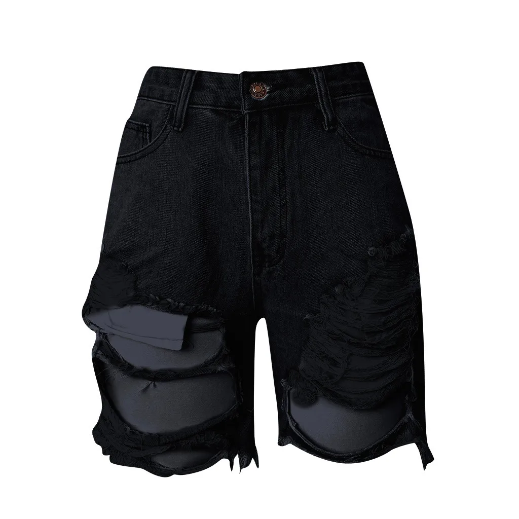 

Summer Shorts For Women Casual Jeans Shorts Pants Overalls Pants Female Fashion Poled Distressed Casual Fit Shorts