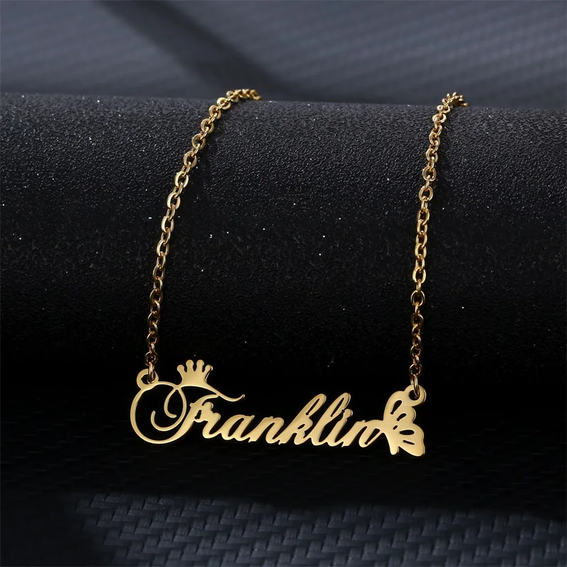 Женское Ожерелье из нержавеющей стали с именем короны | Украшения и аксессуары