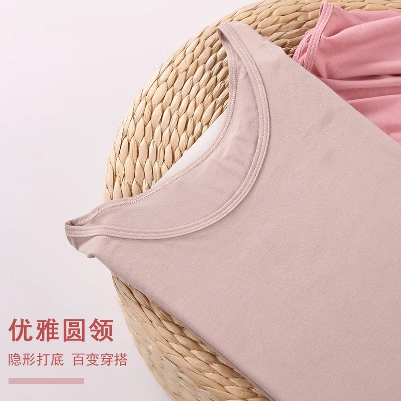 Thermal Underwear Suit Modal Plus Size Solid Color Slim Round Neck Base Thermal Wear Women New Sexy Winter Clothing