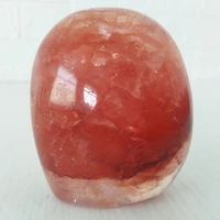 high quality natural stone red hematoid quartz crystal display home decoration stone feng shui multi inclusions healing crystals