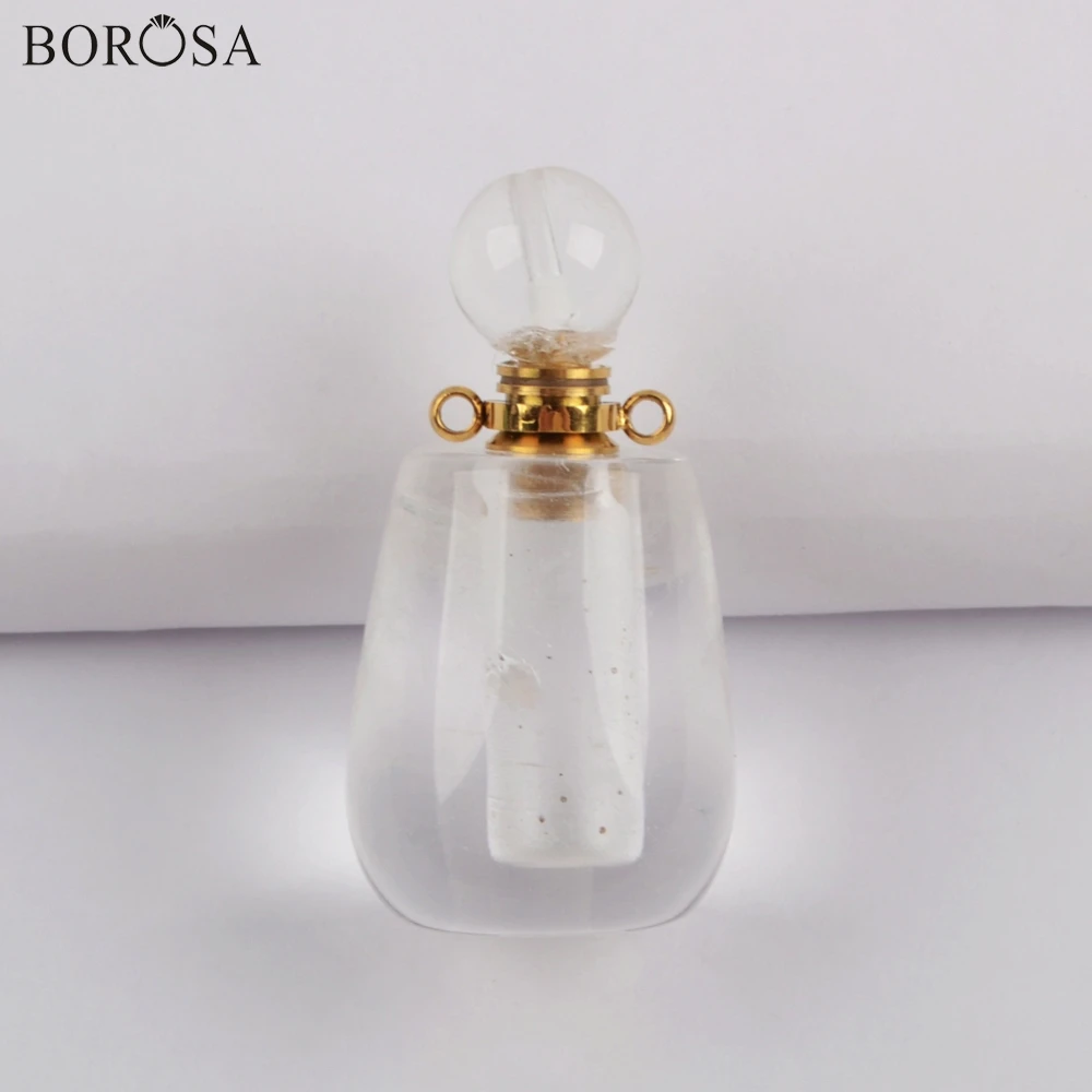 BOROSA 3 шт. Gild натуральный камень духи бутылочные соединители кварц для лечения