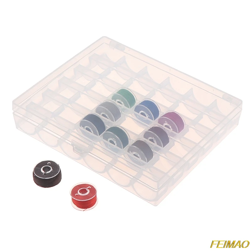 

36 Spools Sewing Machine Bobbins Empty Bobbins Spools Sewing Machine Plastic Storage Box For Home Sewing Accessories Tools