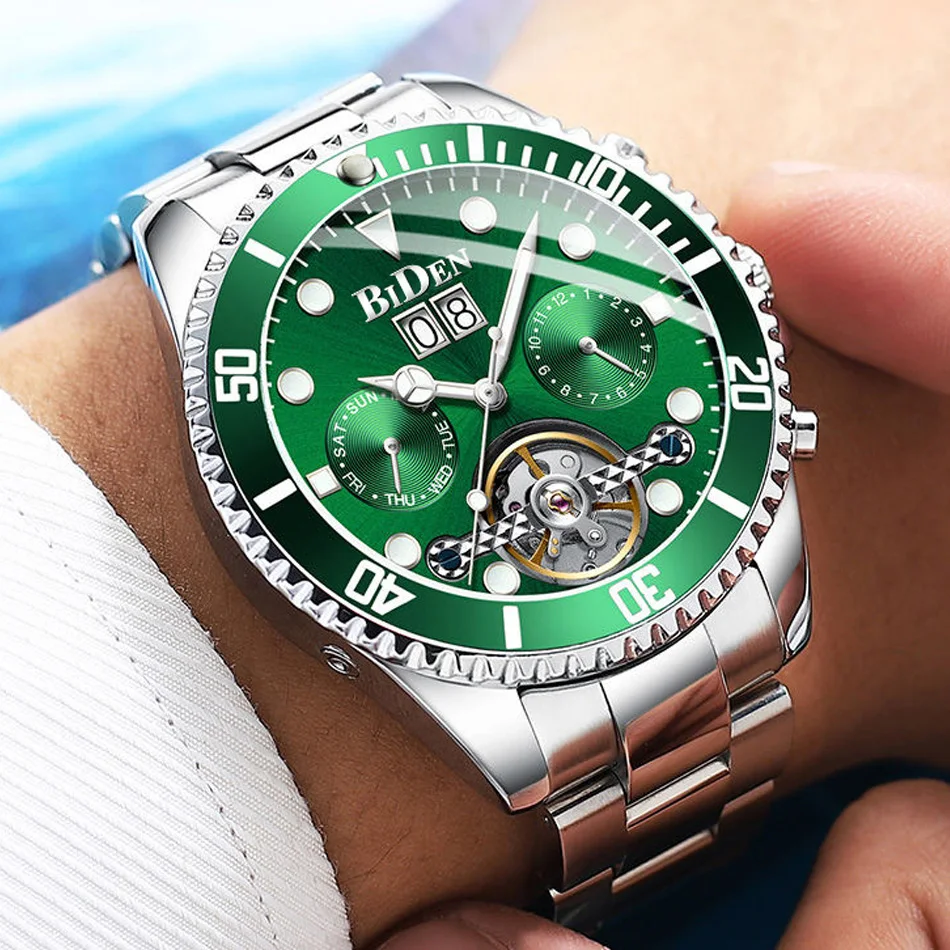 Роскошные Мужские автоматические механические часы классические полые