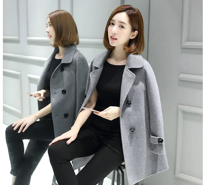 Женское пальто для волос средней длины Корейская версия осенне зимнее украшение