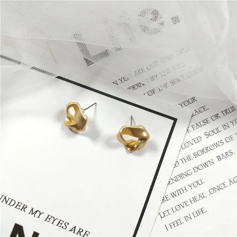 Женские серьги в стиле ретро круглые треугольные металлические гонконгском