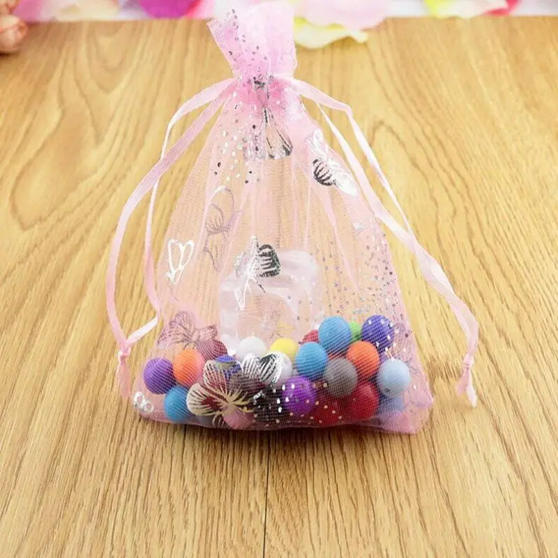 Подарочные сумки из органзы 100 шт. подарочные сумочки для конфет и шоколада