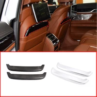 abs chromecarbon fiber car interior seat back decorate cover trim for bmw 7 series g11 2016 2020 accessories 2pcsset