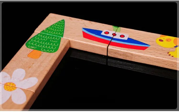 

Free shipping 28pcs BeechWood Animal Domino toy Solitaire Puzzle Wooden Toys/Educational Baby Early Learning Puzzle Toys Gift