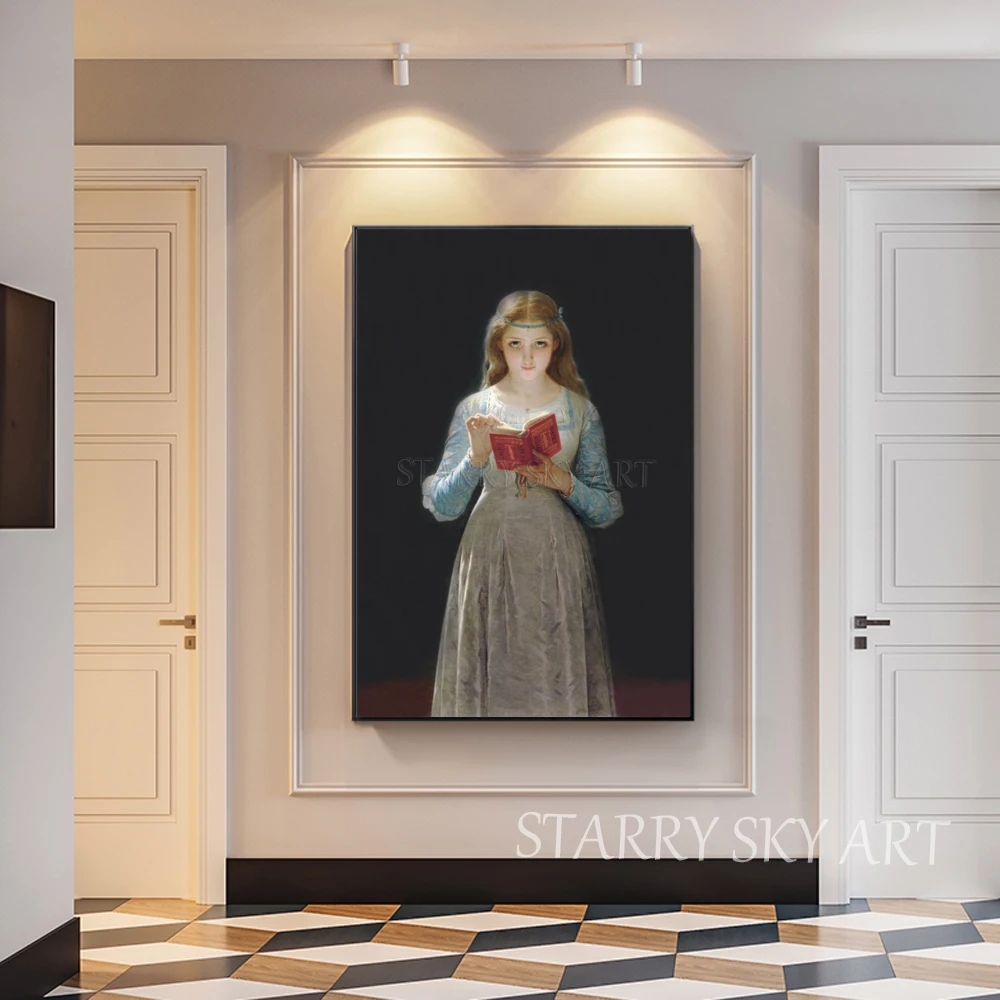 Beste Uitstekende Geschoolde Kunstenaar Handgeschilderde Hoge Kwaliteit Wall Art Foto Dame Lezen Olieverfschilderij Dame Figuur Olie Schilderen