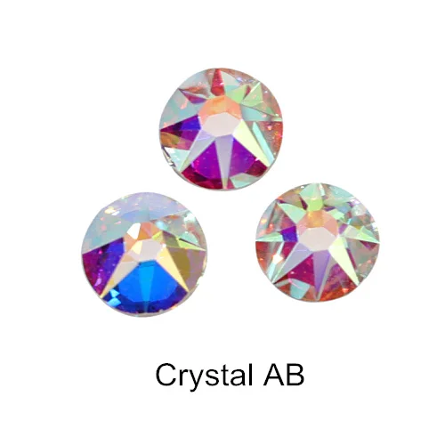 Crystal AB 144 шт цветные горячие ремонтные стразы, платья, свадебные платья, украшения, 16cut 8 Big 8 Small Iron Stone, стразы горячей фиксации Y3836 - Цвет: Crystal AB
