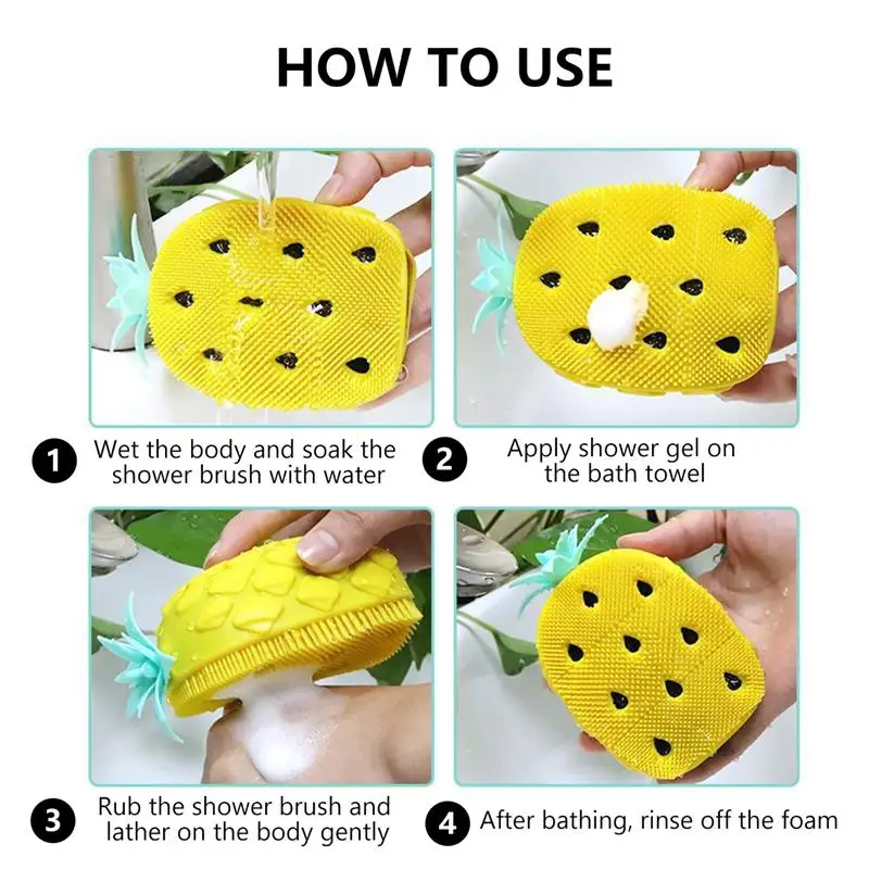 

2 PCS Durable Creative Bath Brush Shower Scrubber for Women Men