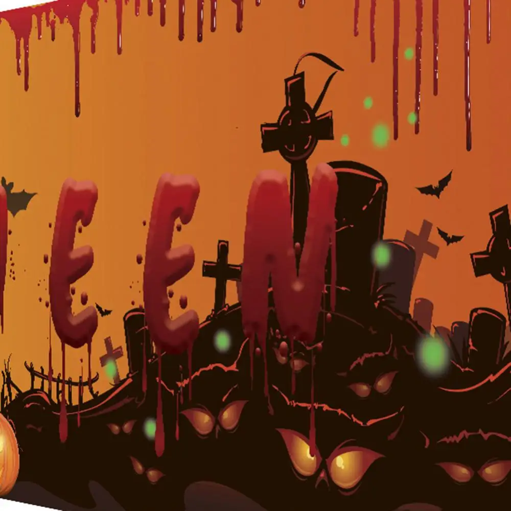 Счастливый Хэллоуин кровавая летучая мышь Тыква призрак печать вечерние НКА