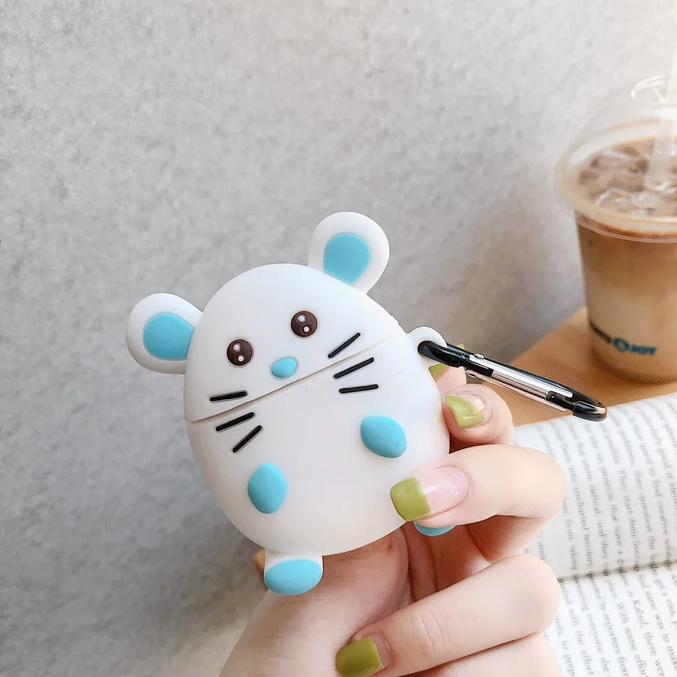 710G 3D наушники в виде кролика чехол для Airpods 2 чехол силиконовый чехол для мыши для Apple Air pods чехол Динозавр для наушников ремешок для наушников - Цвет: 710G
