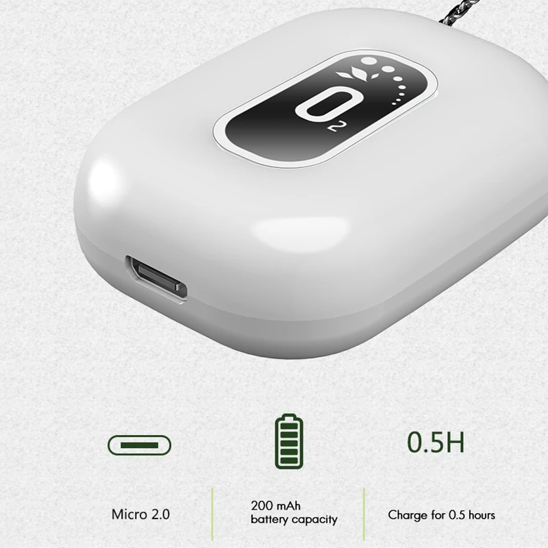 

EAS-2 Pcs Fashionable Personal Wearable Mini Portable Negative Ion Necklace Hanging Neck Air Purifier Ionizer Generator