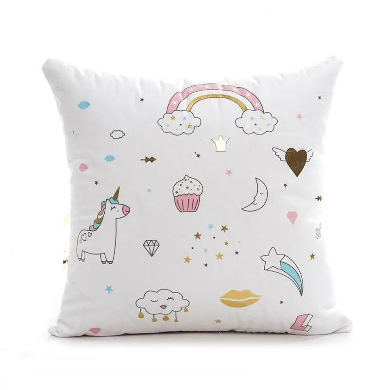 Leeiu размером 45*45 см Подушка Чехол Baby Shower DIY Единорог вечерние украшения для дома