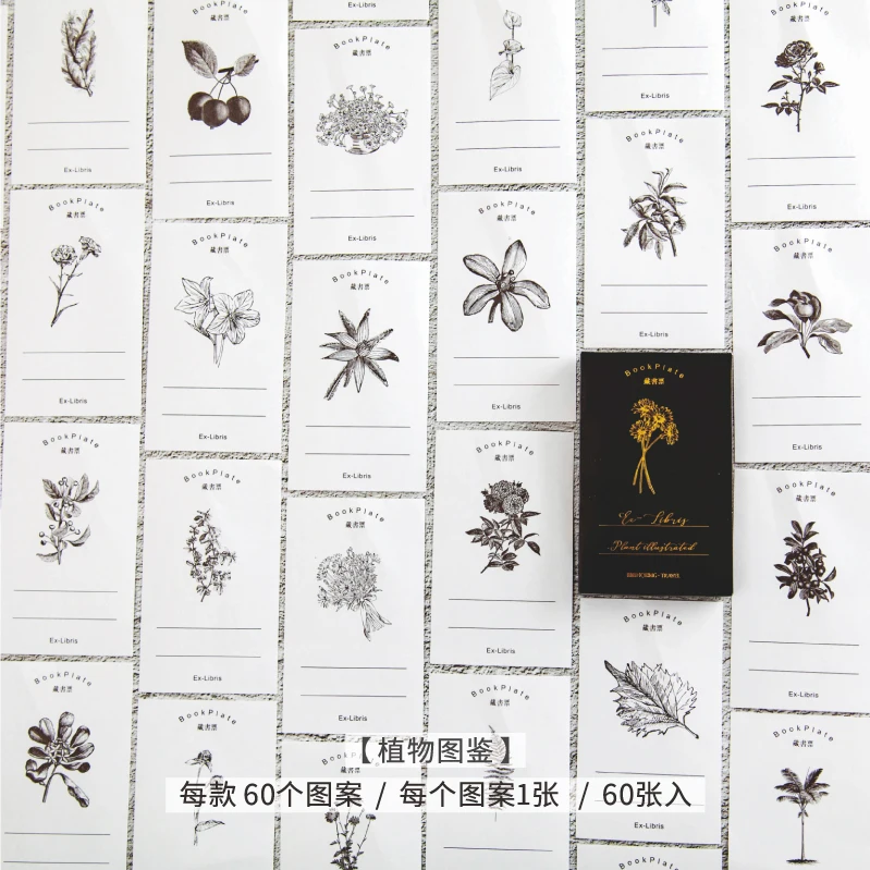 6 60 шт винтажная книжная тарелка серии бумажная мини-открытка Письмо Конверт DIY Украшение сообщение ломо карты - Цвет: 6