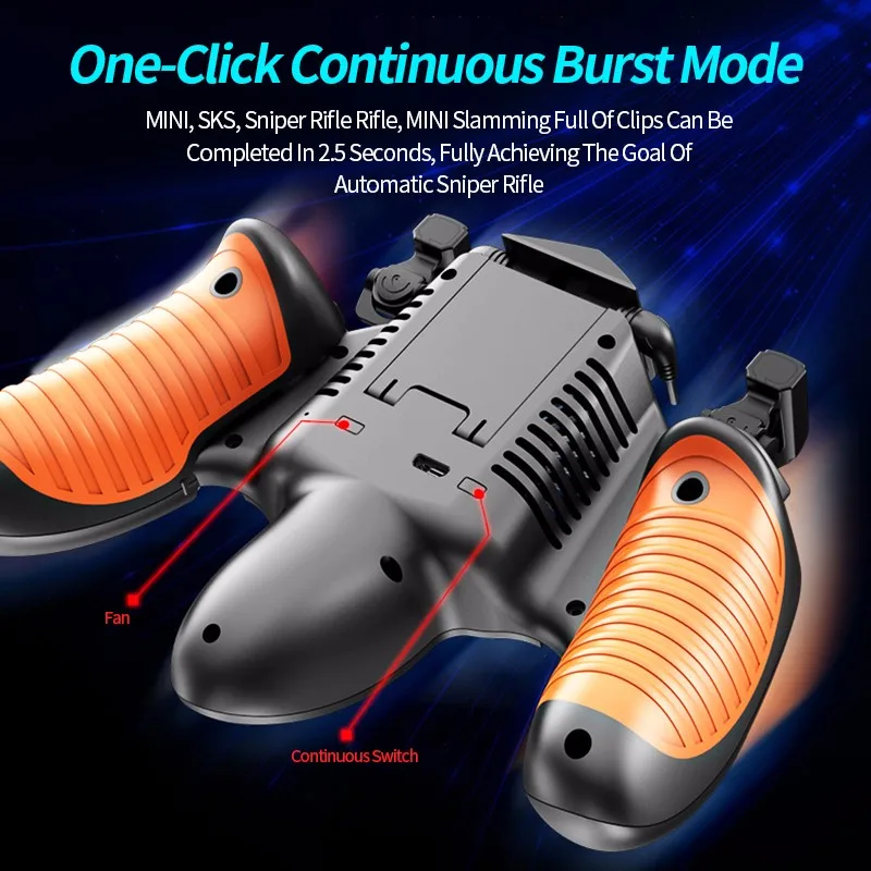 for PUBG Game Controller Gamepad Trigger Button Cooling Fan Joystick IOS Android Phone | Электроника