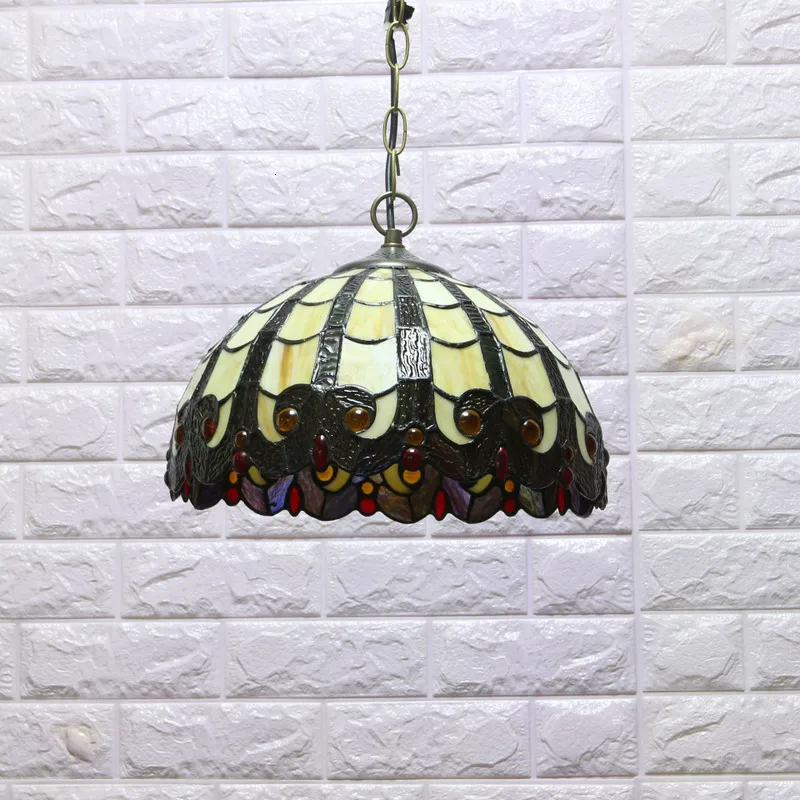 Подвесные светильники Тиффани в форме цветка светодиодсветодиодный Витражная