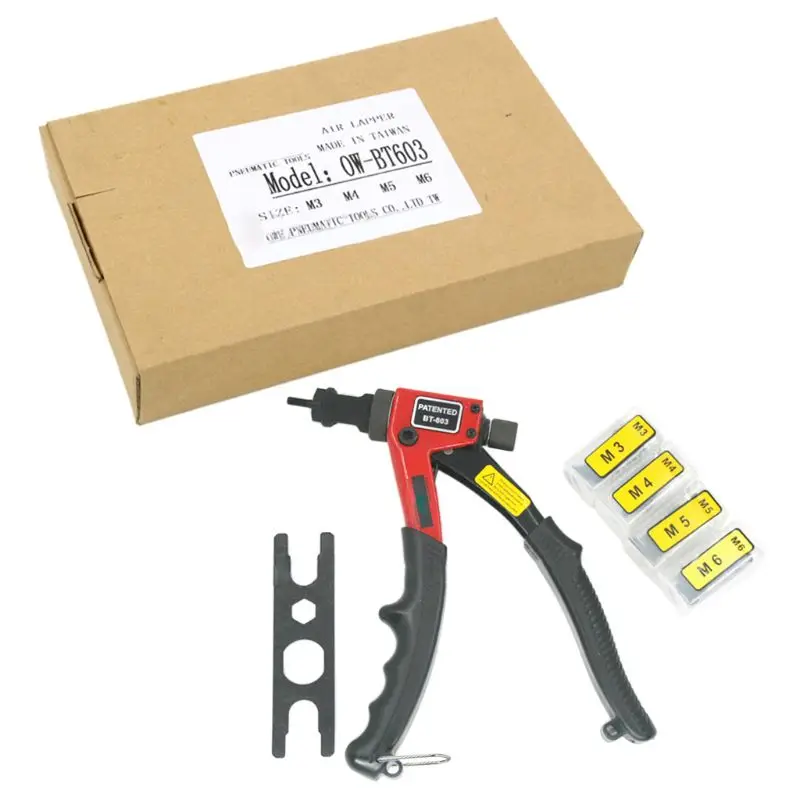 

Manual Pulling Riveter Blind Heavy Hand Pull Nut Tools M3 M4 M5 M6 Pliers Kit 40JE