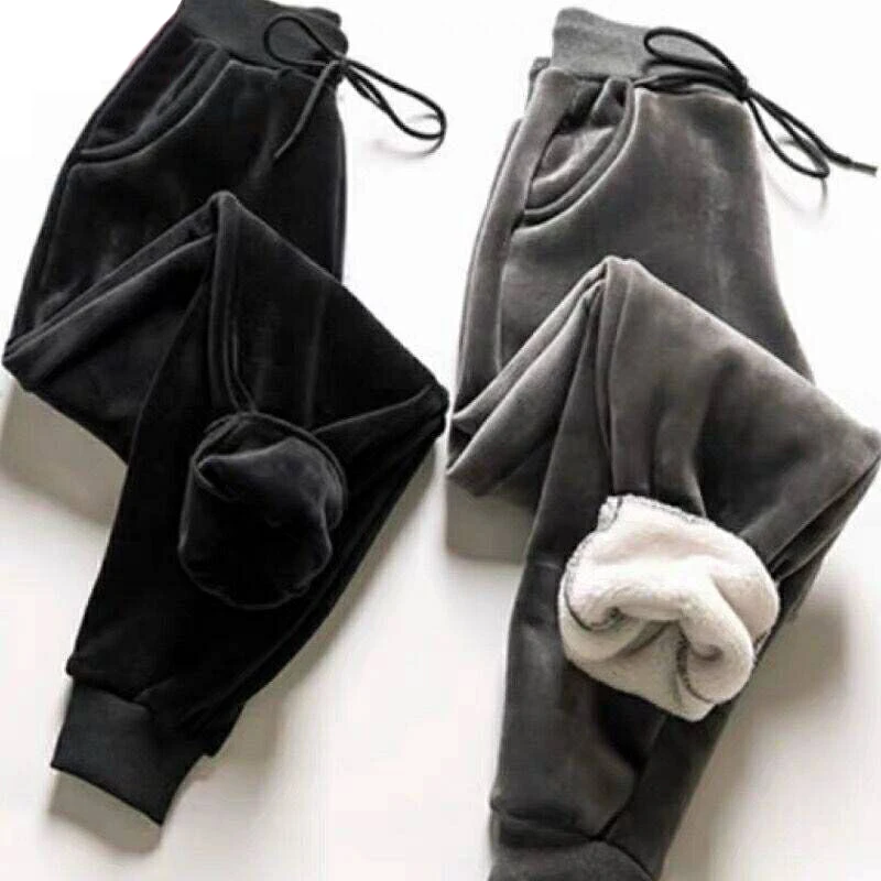 

2021 Women Winter Lamb Fur Cashmere Slim Pants Women Casual Warm Pants Harem Pants Thick Lined Fleece Autumn Sweatpants Trousers
