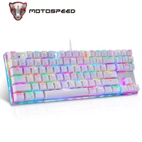 Motospeed K87S Gameing Mechanical Keyboard LED With RGB Backlight USB Wired Keys Red Blue Switch For Computer Laptop Gamer