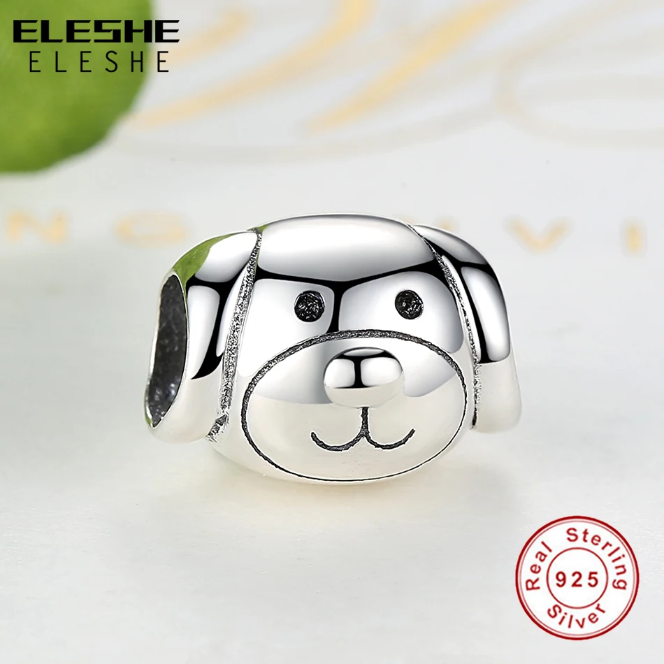 

European Style Large Hole Animal Beads Puppy Dog Charms Fit Original Bracelets & Necklace for Women DIY Jewelry Gift