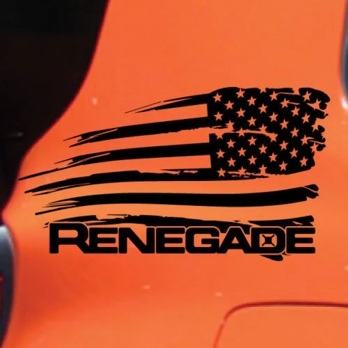 Для 1 пары для Jeep Renegade Distressed американский флаг графическая виниловая наклейка боковая хромированная