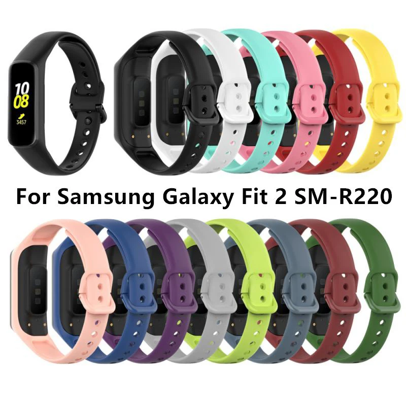 Silicone Sport Band Strap For Samsung Galaxy Fit 2 SM-R220 Watch Bracelet Replacement Watchband Correa For Samsung Galaxy Fit2