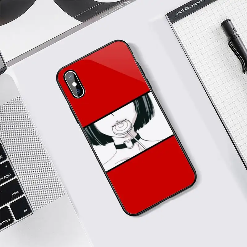 

Sad Japanese Anime Aesthetic Phone Case for iPhone Samsung Note S A 6 7 8 9 10 20 51 11 12 Pro XS MAX S Plus X XR Ultra