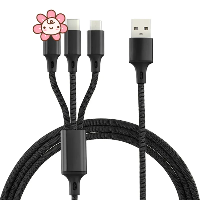 Кабель для передачи данных подходит iphone mini usb Android type-c1.2M плетеный кабель быстрой