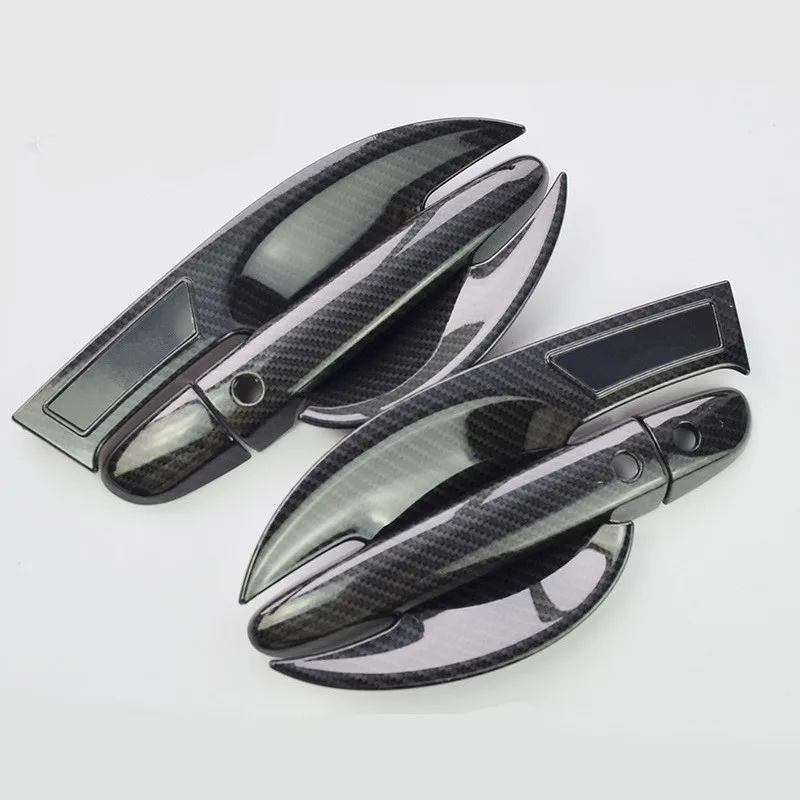 

1 Set Carbon Fiber Printed Car Exterior Door Handle Cover Door Bowl Moulding Trim for Mazda CX-3 CX3 2016 2017 2018 Styling
