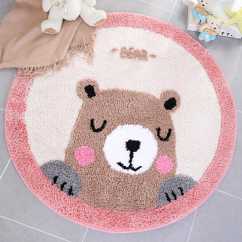 

Cartoon round mat children's room bedside carpet bedroom carpet living room toilet computer chair swivel chair foot cushion
