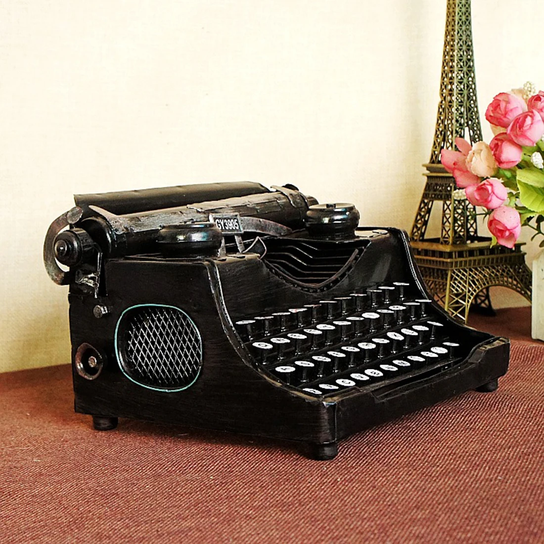 Популярная Ретро модель пишущей машинки металлические украшения художественные