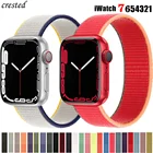 Ремешок нейлоновый для Apple watch band 44 мм 40 мм 42 мм 38 мм, браслет для смарт-часов, Series 7 6 5 4 se 45 мм 41 мм