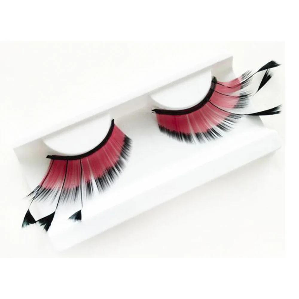 Накладные ресницы с длинными перьями ручной работы красочные накладные