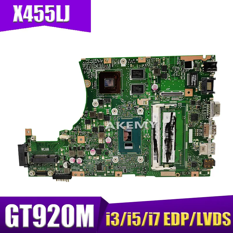 

X455LJ motherboard For ASUS X455L X455LJ X455LB X455LD A455L F455L K455L Laptop mainboard 4G RAm Gt920M i3/i5/i7 EDP/LVDS