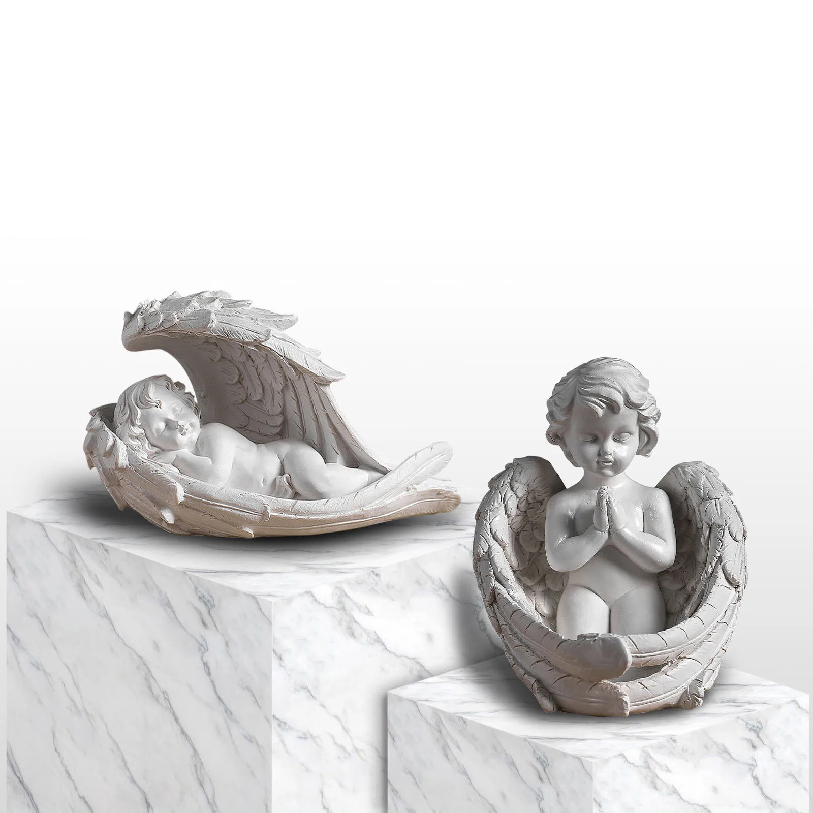 

Resin Girl Angel Ornament Decoration Girl Window Shop Sculpture Crafts Bonsai Home Supplies Micro Landscape DIY Handmade