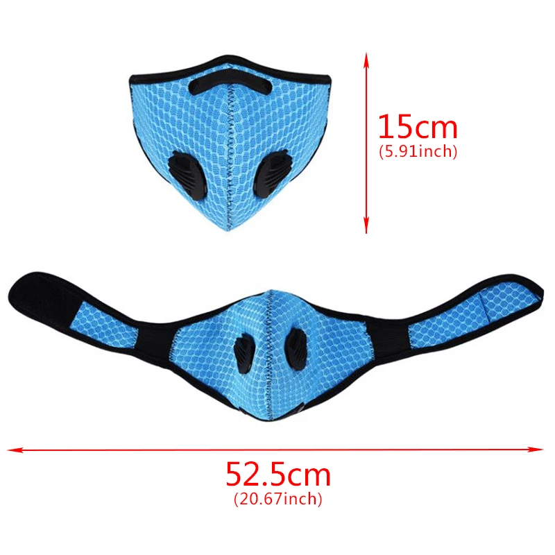 PM2.5 анти-Дымчатая унисекс маска для рта анти-загрязнения дышащая Беговая Половина лица маска для рта Анти-пыль велосипедная маска для лица