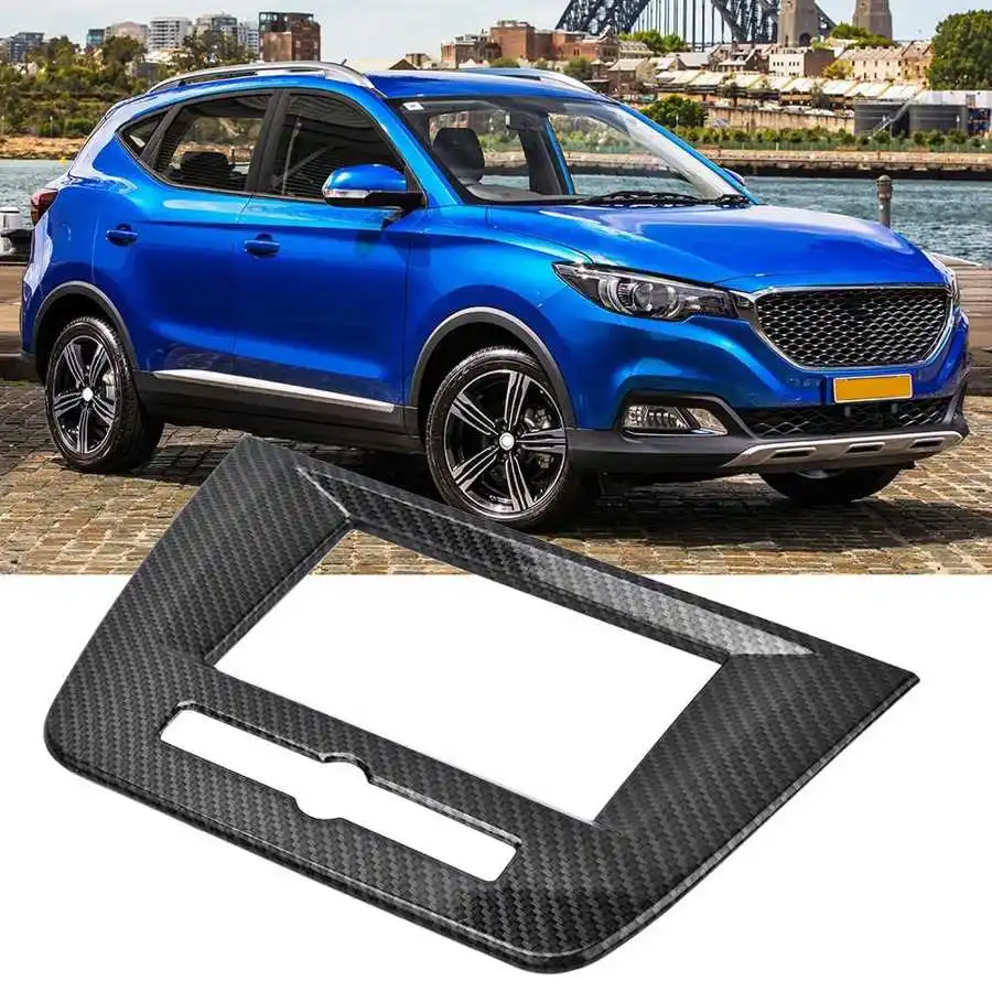 1pc Carbon Fiber Color Style Car Accessories Dashboard Navigation Frame Cover Trim for Mg Zs Suv 2017-2018 | Автомобили и