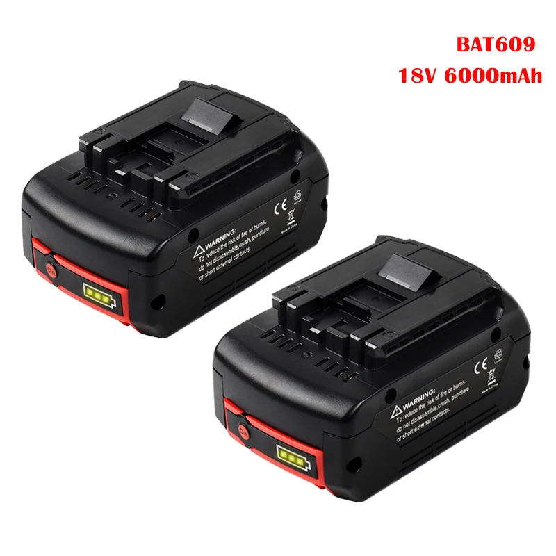 

18V 6000mAh Replacement BAT609 Battery for Bosch Compatible BAT612 BAT618 BAT619G BAT620 SKC181-02 Cordless Power Tool Battery