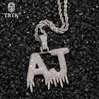 Женское и мужское ожерелье TBTK, Золотистое Ожерелье с кубическим цирконием, в стиле хип-хоп