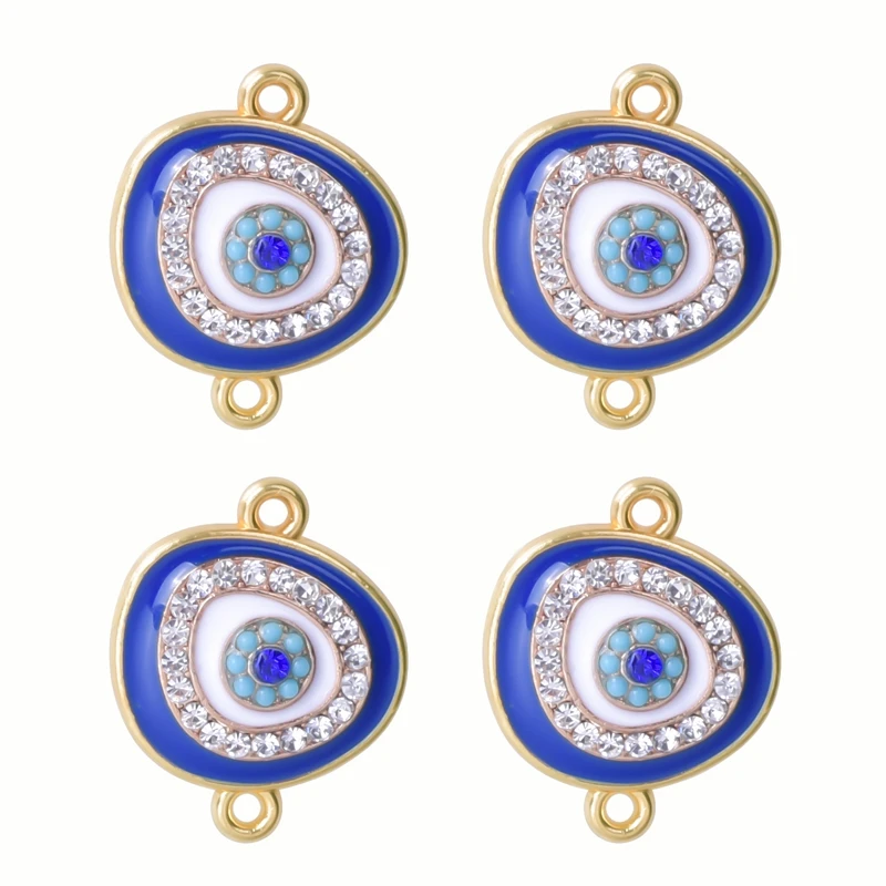 

5Pcs/Lot Exquisite Crystal Turkish Evil Eye Charms Diy Handmade Lucky Eye Pendant For Necklaces Bracelet Jewelry Making