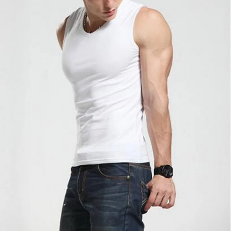 CYSINCOS 2020 летние эластичные Топы на бретельках повседневные мужские майки без