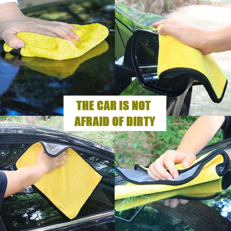 

Thick 30x30/40/60CM Car Washing Cloth Towel Microfiber Car Drying Cleaning Cloth Car Care Car Wash Polishing Towels Accessories