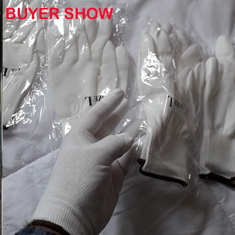 Рабочие перчатки NMSAFETY из ПУ Антистатические ESD нейлона рабочие перчатки|nylon pu